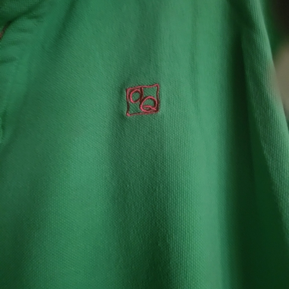 Men's AQ Short-Sleeved Lime Green Polo Shirt Size Large - Picture 5 of 5